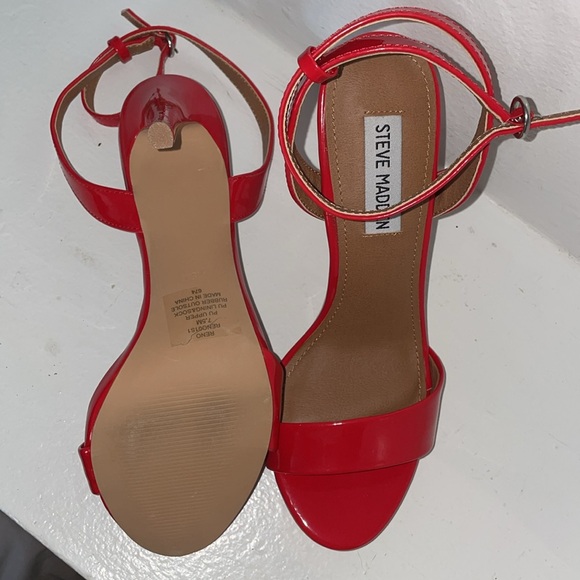 Red Open Toe Heel - Picture 3 of 3